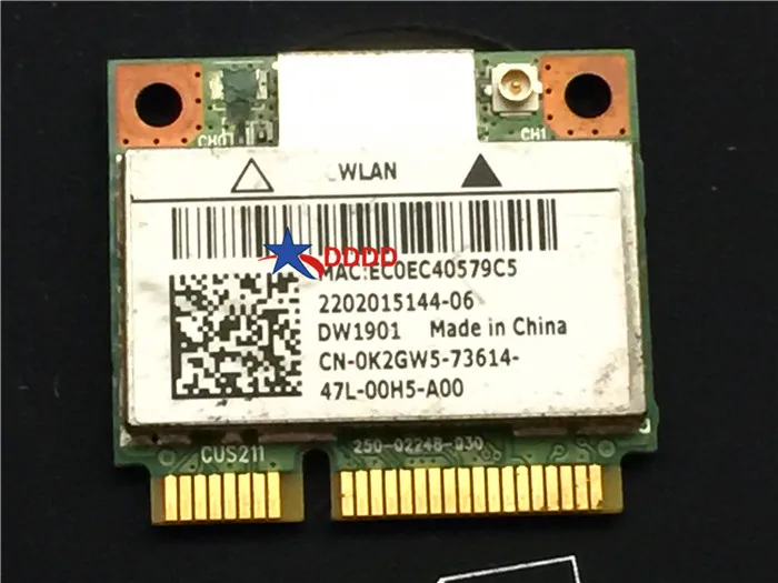 Оригинал для Dell Inspiron 15 3521 5521 WiFi беспроводная карта P/n 0r4gw0 R4gw0 DW1901 полностью