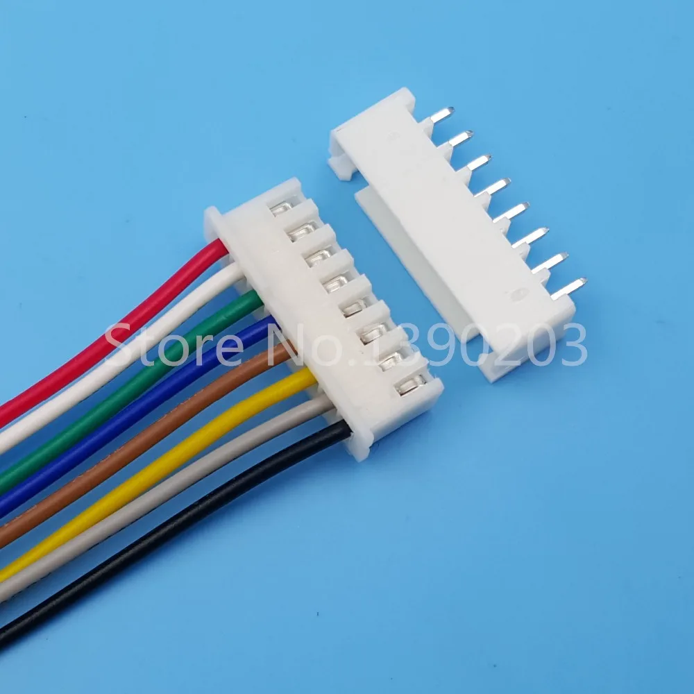 50 комплектов XH шаг 2 54 мм 8Pin 8 проводов одноголовый провод к разъему платы 15 см 24AWG с