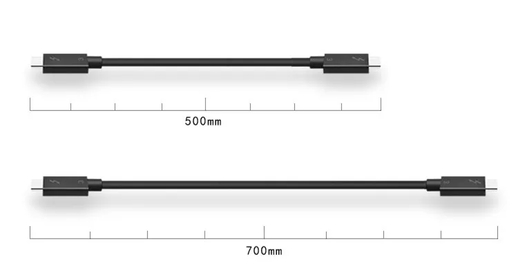 0.5m Fanshu Thunderbolt 3 Certified 100W 40Gpbs USB C Cable Adapter Compatible with MacBook Pro ThinkPad Yoga Alienware 17 and More - Цвет: 0.5m
