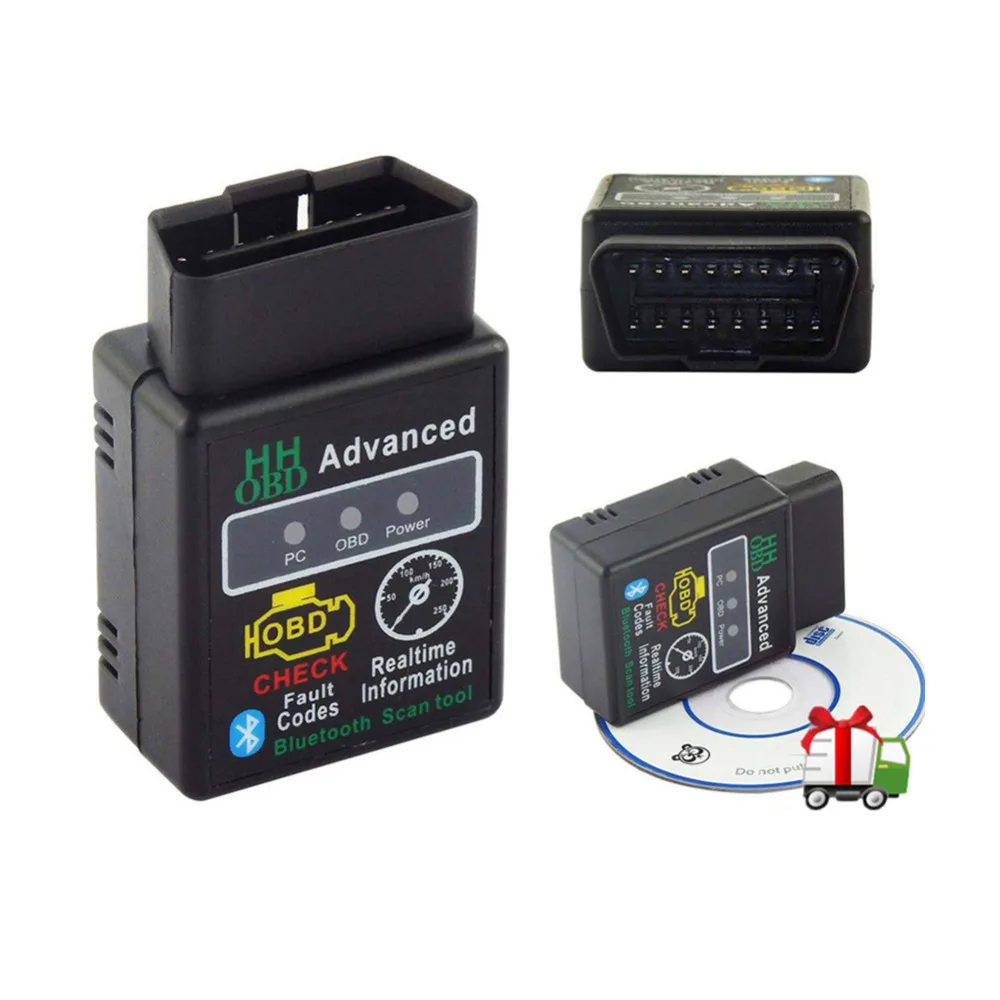 ELM327 Bluetooth V2.1 HH OBD Расширенный OBD 2 II Автомобильный сканер неисправностей компьютерный диагностический инструмент OBDII ELM 327 декодер детектор