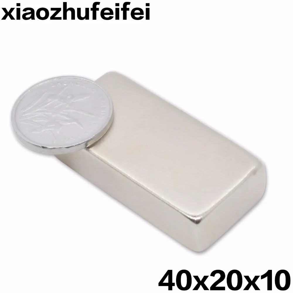 

2pcs 40*20*10 Cuboid Block 40x20x10mm Super Strong high quality Rare Earth magnets Neodymium Magnet 40x20x10 40mmx20mm x10mm