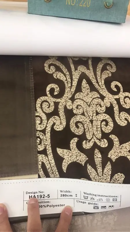 High-end Velvet Gilded Curtains for Living/Dining Room Bedroom