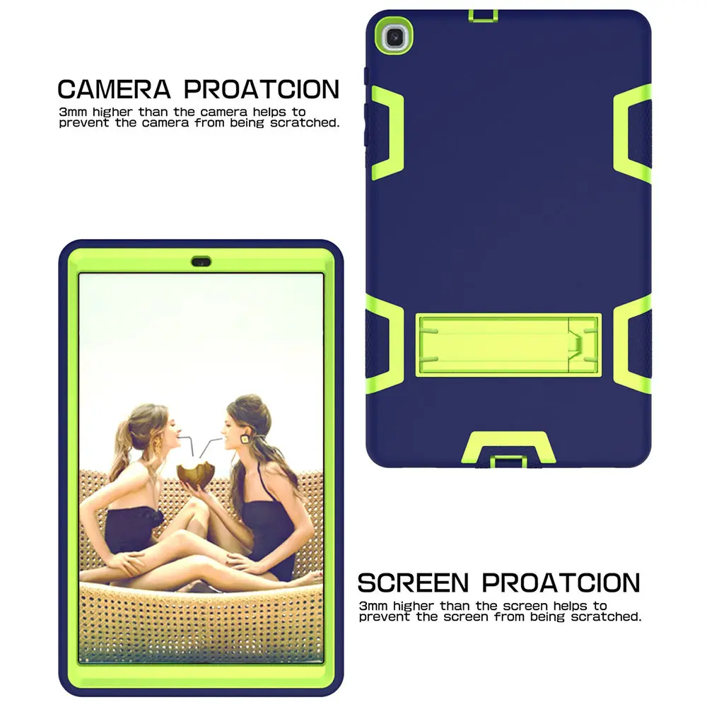 Silicone Case for Samsung Galaxy Tab A 10.1 SM-T510 SM-T515 2019 New Tablet Funda Shockproof Cover for Kids+Screen Film+Pen