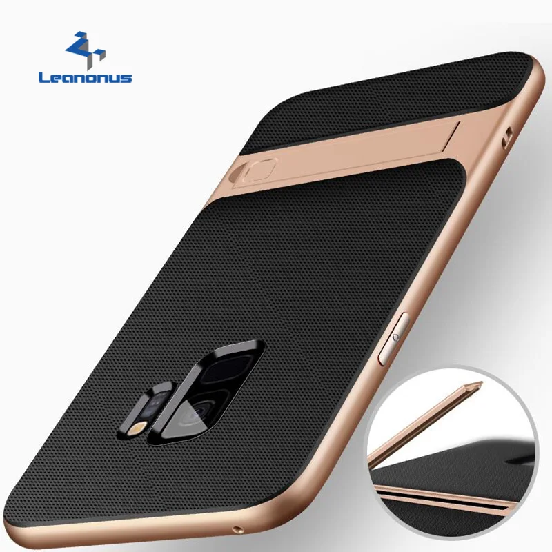

Luxury Hidden Stand Case For Samsung Galaxy S10 S8 S9 Plus Note8 Note9 Slim Hard PC+TPU Bracket Case For Samsung Note9 S9 Coques
