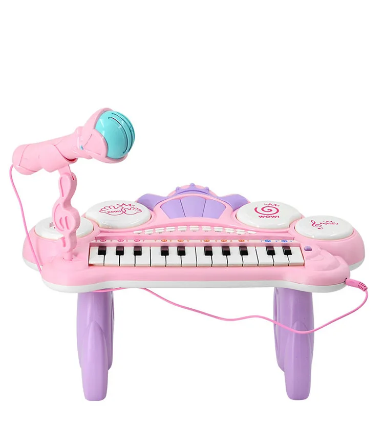 Anos de Educação do Bebê Brinquedos Instrumento Musical Mini Microfone Piano Iluminação Efeitos Sonoros Reprodução Multimídia 1-6 Pianoforte 12 Brinquedos e hobbies