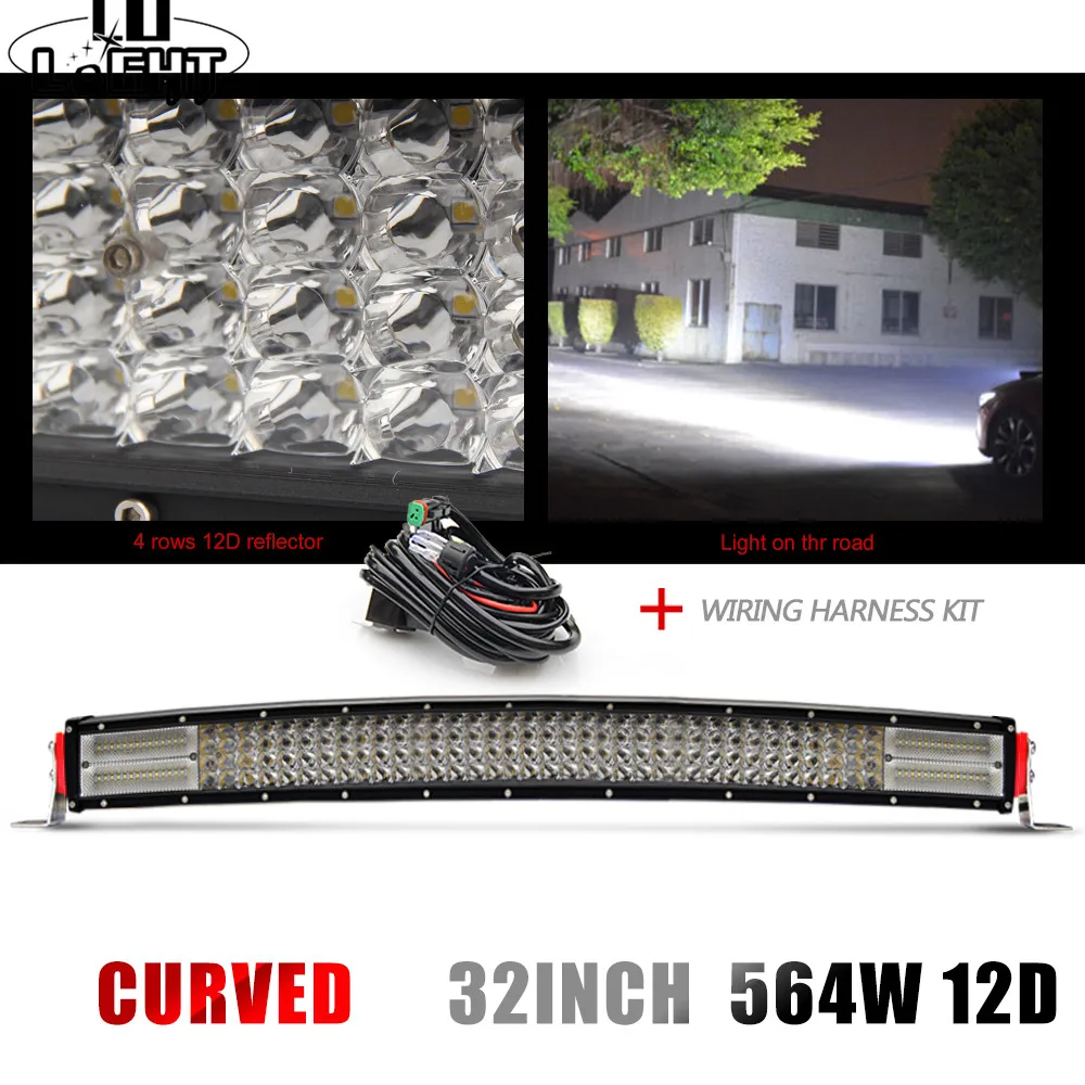 

CO LIGHT 12D 32Inch LED Light Bar 4-Row 564W Offroad Led Bar Spot Flood Combo Auto Driving Work Light 12V for Truck 4X4 ATV SUV