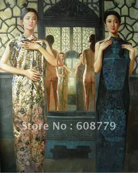 

Free Shipping high quality lady paintings beauty
