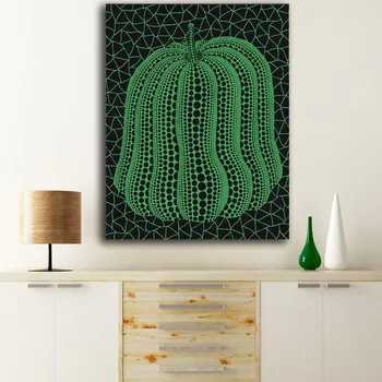 

Print Oil Painting Wall painting Yayoi Kusama PUMPKIN GREEN Home Decorative Wall Art Picture For Living Room painting No Frame