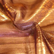 50x150 см) ярко-фиолетовый и Золотой Тюль пряжа импорт перспектива Лазерная Одежда Ткань платье дизайнер волшебный цвет ткани