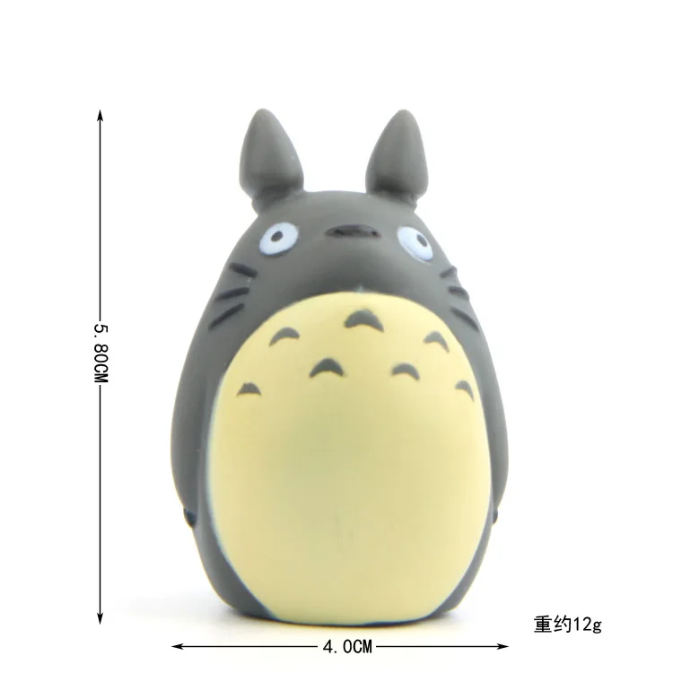 TOTORO mini Ghibli, милая аниме фигурка, пластиковая ПВХ Модель, украшение для дома, автомобиля, куклы, рождественский подарок, Комплект детских игрушек