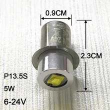 2PCS/lot P13.5S flashlight bulb 0.5w 1w 5w emergency light bulbs 3v 4.5v 6v Led Bulb replacement flashlight bulb