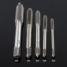 5pcs/set Machine Accessories Round Shank Perforator Straight Groove Tap Bearing Steel Mini Straight Flute Hand Taps Drilling 5pcs/set Machine Accessories Round Shank Perforator Straight Groove Tap Bearing Steel Mini Straight Flute Hand Taps Drilling