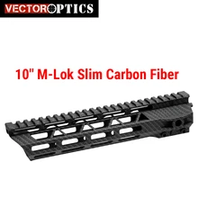 Векторная оптика, углеродное волокно, M-LOK, 10 дюймов, тонкий полимер, подходит. 223 5,56 бесплатно, поплавок, защита для рук, планка Пикатинни MLOK AR15 M4