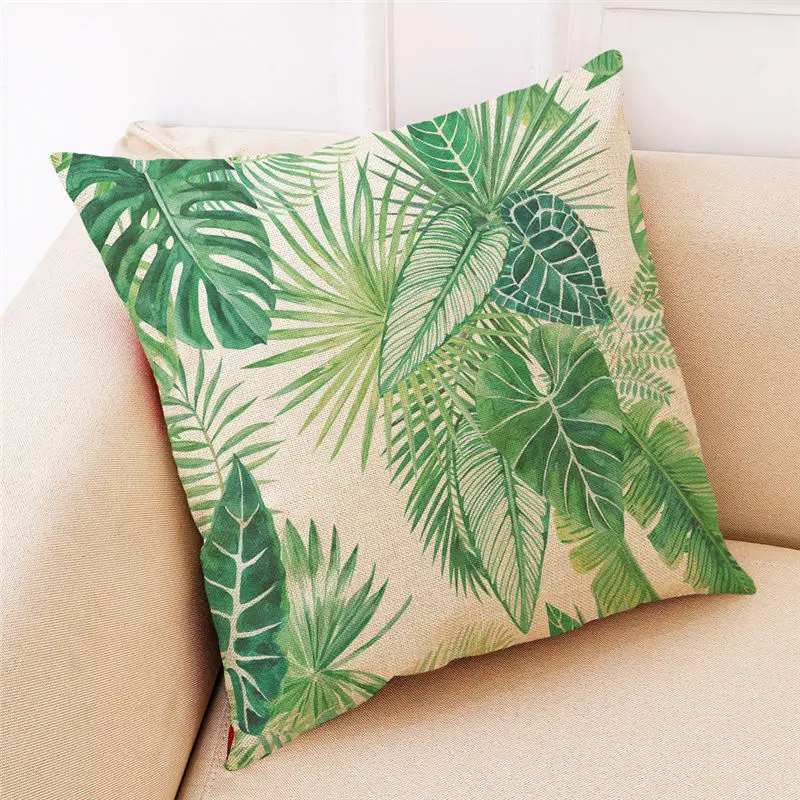 Green leaf simple style cushion cover Decor Chair seat sofa car pillowcase Decorative Home house kids boy bedroom gift friend Green leaf simple style cushion cover Decor Chair seat sofa car pillowcase Decorative Home house kids boy bedroom gift friend