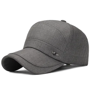 

Spring Summer 2019 Simple Casual Solid Middle-aged Men's Cotton Baseball Cap Visor Snapback Hat Bone Masculino Fitted hats
