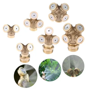 

DRELD Adjustable Misting Nozzle Garden Sprinkler Watering Irrigation Fitting Home Agricultural Fogging Sprayer Brass Spray Head