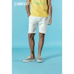 SIMWOOD Лето 2019 г. джинсовые шорты для мужчин Модная брендовая одежда повседневное хлопок по колено короткие джинсы плюс размеры 180224