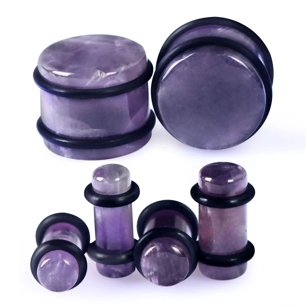 New Amatista Rubber Ring Flesh Tunnels Ear Expander Piercing Ear Plugs