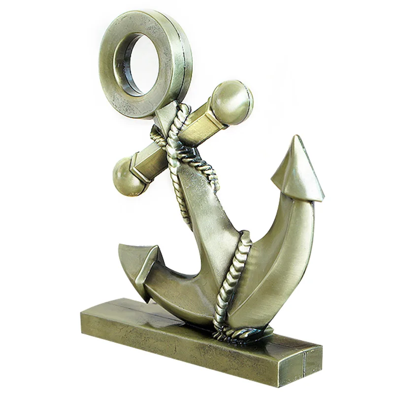 High Quality Home Decorations Metal Craft Alloy Anchor Model Desktop Figurine Ornament Decoration Accessories Modern | Дом и сад