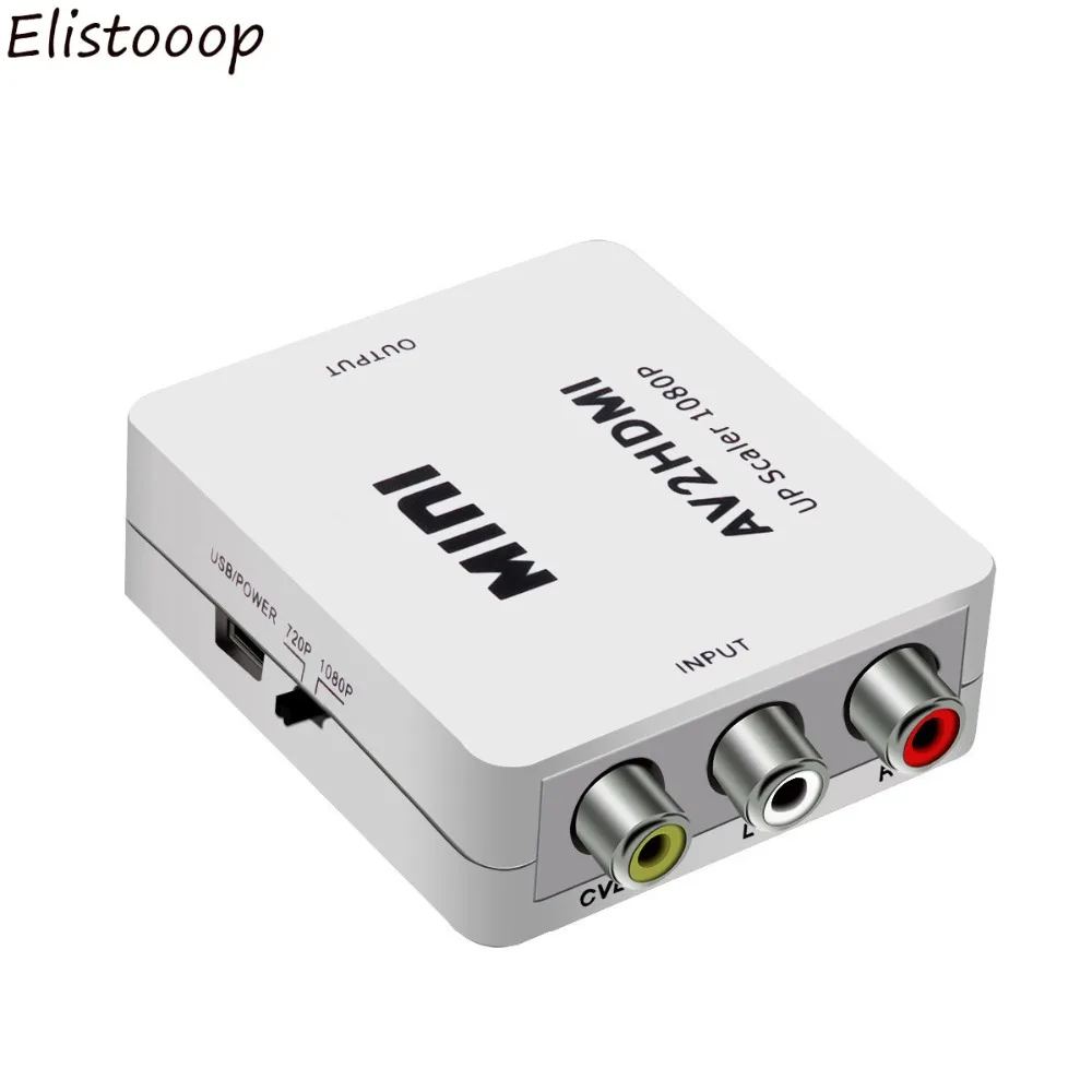 2018 AV к HDMI 1080P интерфейс RCA AV2HDMI Mini К преобразователь сигнала мини HD видео конвертер