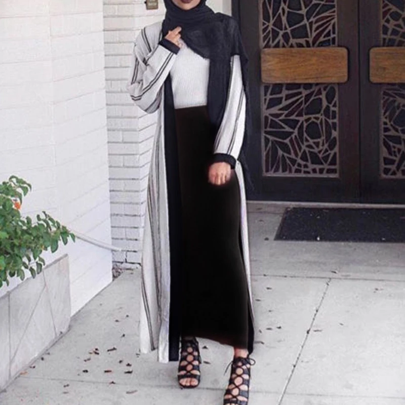 Мусульманская Плотная юбка XL 2XL Дамская облегающая тонкая черная/белая кофе темно-Красная Высокая талия стрейч длинная Макси Женская юбка-карандаш