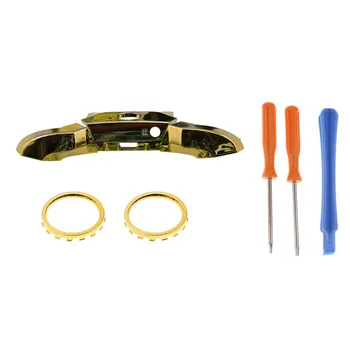 

Replacement LB RB Triggers Bumper On/Off Buttons With Chrome Circle Accent Rings for Xbox One Elite Controller Replacement