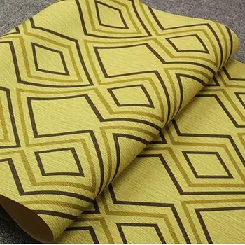 

New luxury geometric print background wallpaper lattice mosaic wallpaper roll Blue and green yellow