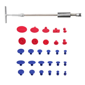 

Car Paint Dent Repair Tool Set Automobiles T Type Puller Body Suction Cup for Dent Removal Paintless Dent Repair 29pcs
