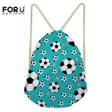 FORUDESIGNS/сумка на шнурке, модная футбольная 3D мужская маленькая сумка на шнурке, мужская обувь, сумка для хранения, детская школьная сумка для мальчиков и девочек