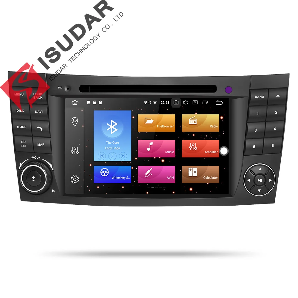 Isudar Auto Multimedia Player 2 Din Android 9 For Mercedes Benz E Class W211 CL 8