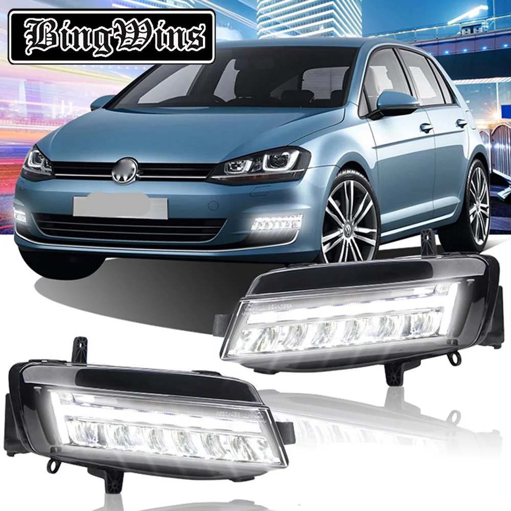 LED DRL daytime running lights for Volkswagen VW Golf 7 MK7 MK 7 Fog