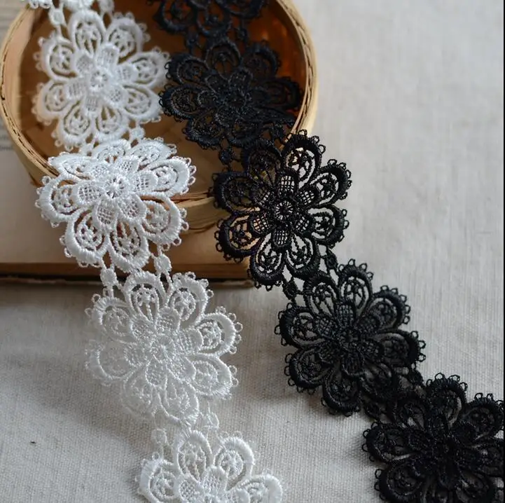 Polyester Sewing Craft Crochet Net Lace Trim 2 Yards 5cm Width