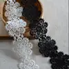 2 Yards/lot 5cm Width Polyester Sewing Craft Crochet White Black Net Lace Trim Clothes Embroidered Flower Lace Fabric Applique ► Photo 3/6