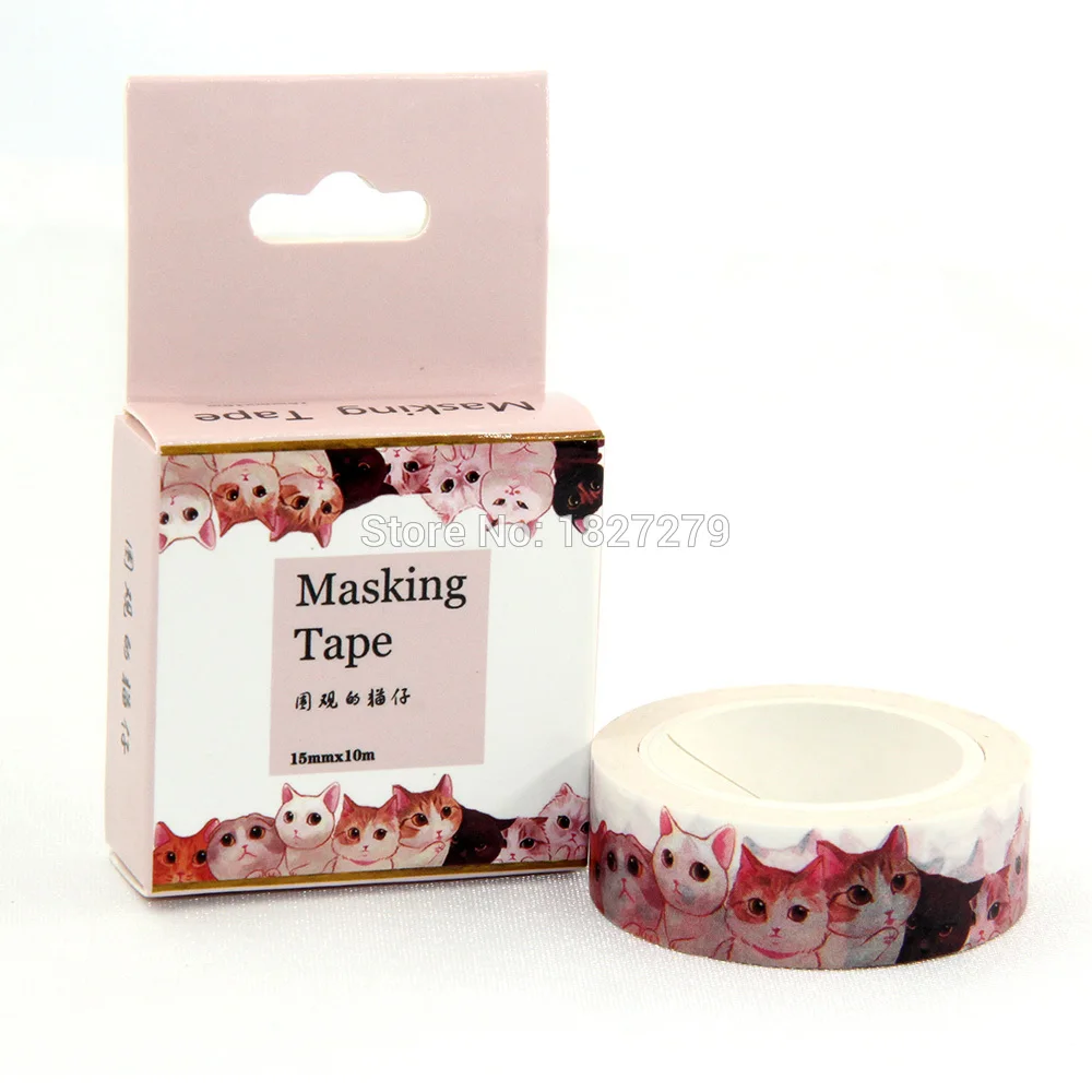 

1x 15mm Wide Animal Crowded Cat Decoration Diary Washi Tape DIY Scrapbooking Sticker Label Masking Tape School Office Supply