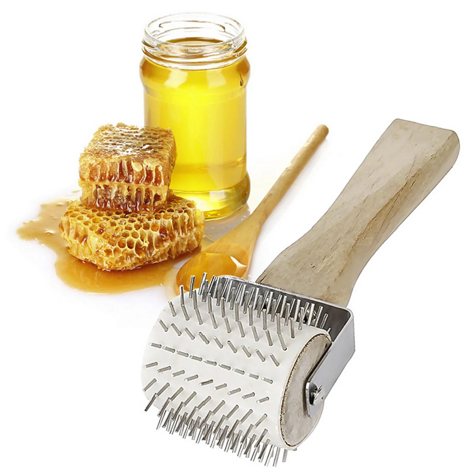New BeeKeeping Stainless Steel Needle Roller Uncapping Honey Extracting