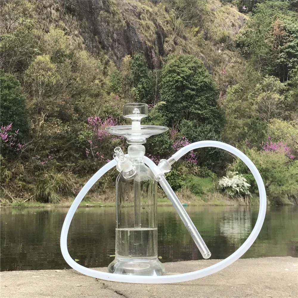 Shisha Party 3 mouthpiece Multi Headed Glass Hookah Electronic Led