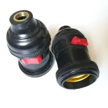 E27 медная машинная Рабочая лампа база люстра головка винт база разъем Настольная Лампа патрон с выключателем 10 шт