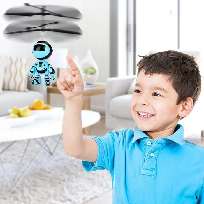 

Light Suspension Robot Rechargeable Flying Vehicle Luminous Mini Fly Hand Flashing LED Induction Kids Aircraft Child Sensing Toy