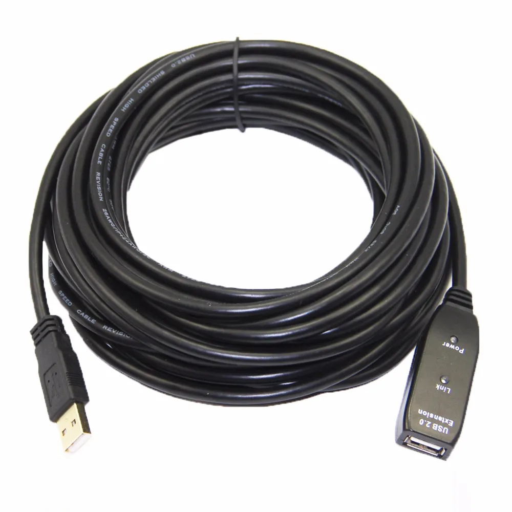 5M 10M 15M Active Repeater USB 2.0 Extension Cable Male to Female Built ...