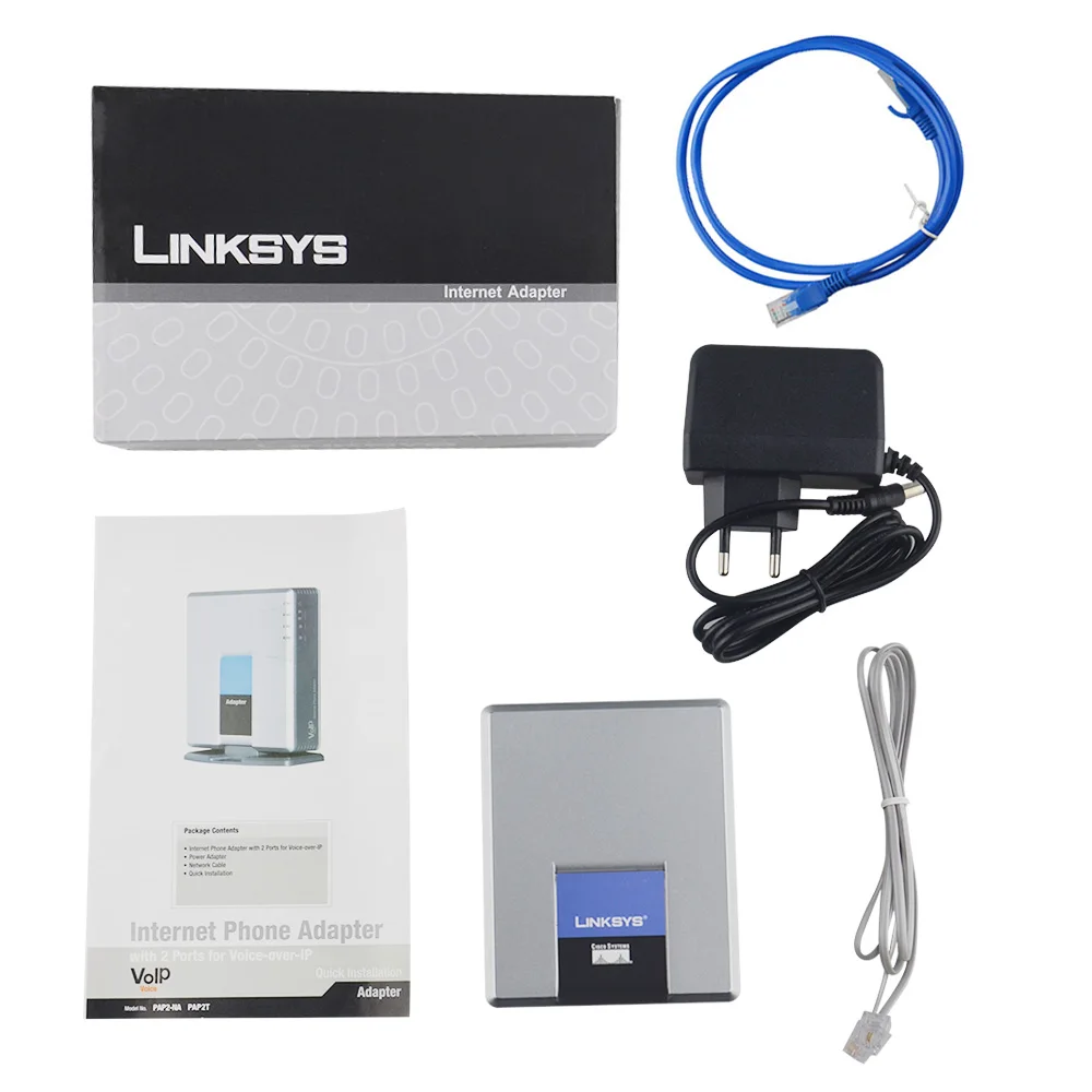 Разблокирована SPA2002 Linksys voip адаптер с маршрутизатором адаптер для аналоговых телефонов с 2 FXS порты телефона