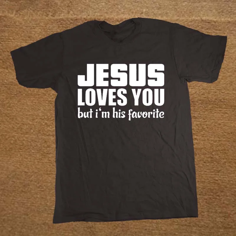 

Brand Clothing Jesus Loves You Comfortable Funny T Shirt Tshirt Men Cotton Short Sleeve T-shirt Top Camiseta