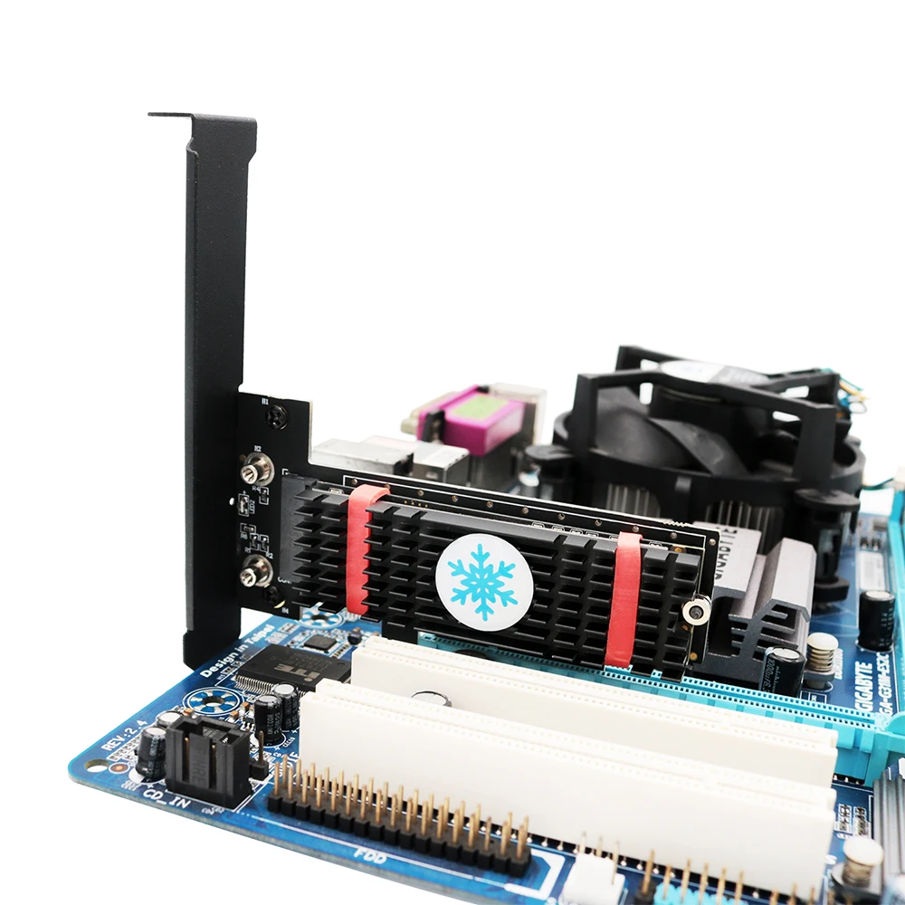 Адаптер PCIE для M2 Raiser PCI Express 3,0X4 для M.2 NVME SSD M KEY PCIE M2 Riser Card Adapter+ низкопрофильный кронштейн M.2 Heatsink