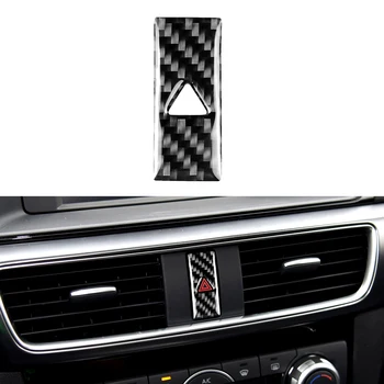 

3D Carbon Fiber Control Warning Light Button switch Cover Trim Sticker For Mazda CX-5 CX5 2017 2018 New