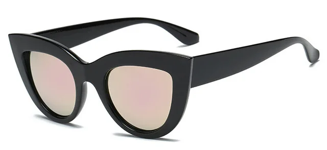 Новые женские ретро солнцезащитные очки "кошачий глаз", матовые черные брендовые дизайнерские солнцезащитные очки Cateye для женщин, солнцезащитные очки UV400 - Цвет линз: BlackRed