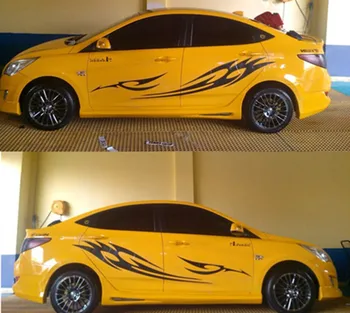 

Car Racing Stripes Door Decals for Sonata Vinyl stickers Side Stickers ZC213