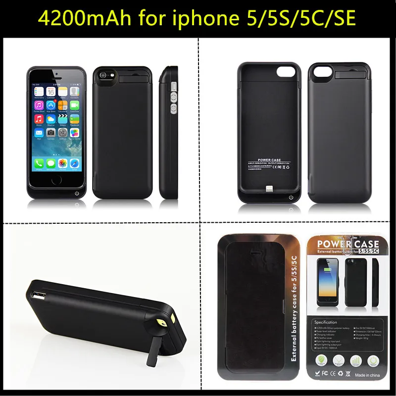 Чехол аккумулятор GagaKing 4200 мАч для iphone SE 5 5S 5c внешний зарядное устройство запасной
