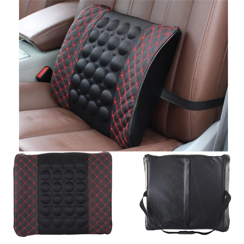 Neue Auto Lordosenstütze Kissen 12 V Elektrische Massage Lendenkissen Auto Sitz Zurück Entspannung Taillenstützkissen Kissen Preise