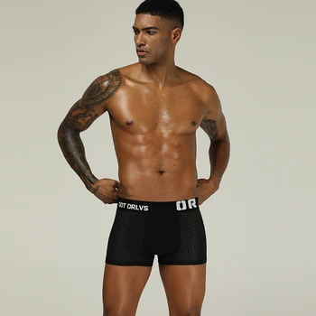 

Brand Mens Boxers Cotton Sexy Men Underwear Mens Underpants Male Panties Shorts U Convex Pouch For Gay Bikini Man ORLVS OR207