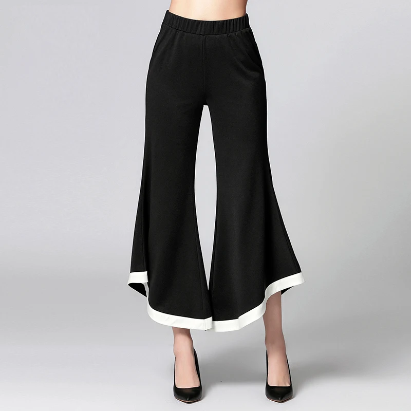 2019 new design women fashion wide leg pants spring summer plus size ...