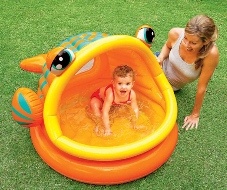 Big mouth fish inflatable swimming pool round shade pool baby bath tub ocean ball inflated bean bag chair and sofas